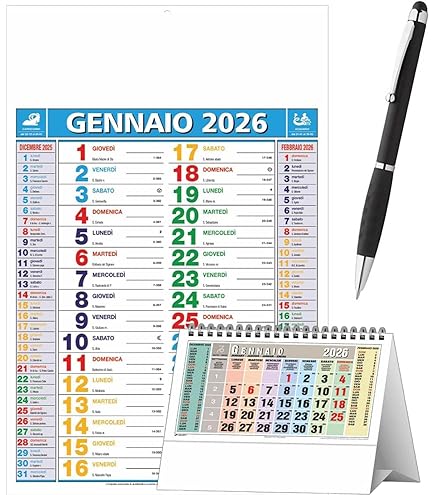 Wandkalender 2025-2026 | Maandoverzicht voor Kantoor,Grote Gelinieerde