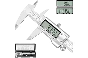 ECHOBUY Messschieber Digital 150mm Schieblehre Digital Edelstahl mit Großem LCD-Bildschirm Zoll und Millimeter-Umwandlung Digital Caliper für Haushalt und Industrie Messung