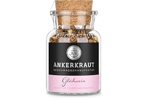 ‎ANKERKRAUT Ankerkraut Glühwein, Mischung würzender Zutaten für Glühwein, Feuerzangenbowle, Punsch, Kinderpunsch, Weihnachtstee, 60 g im Korkenglas