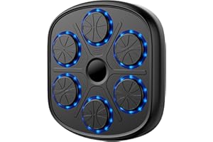 Active 100 Music Boxing Machine with Cool Lights, Bluetooth Connection, USB Charging, Wall-Mounted Boxing Machine with Boxing Pads for Safe Exercise, Ideal for Adults & Children