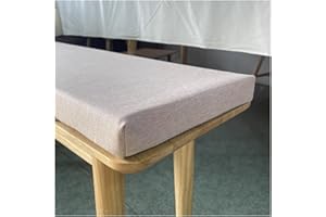 moismk Bench Cushion Outdoor 120cm/150cm/100cm x 40cm, Seat Cushions for Indoor Furniture Non-Slip Washable Bench Cushions Cover, 45D High-Resilience Upholstery Foam Cushion(Beige,100x40cm/39x16in)