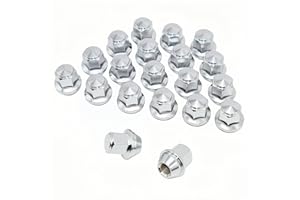 WZHUIDA 20 Radmuttern Kegelbund 60° M12 x 1,5 X 32, Kompatibel Mit Ford Focus Fusion Fiesta Fabrikräder, OEM Original Einteilige Chrom-Radmuttern