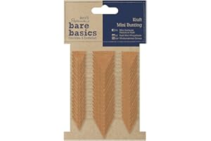 DOCRAFTS Papermania Bare Basics Kraft Mini Dreiecke Wimpelkette, braun