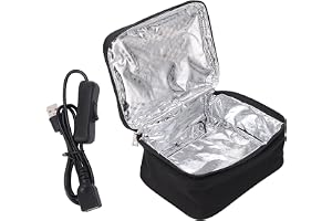 VIFERR Bärbar lunchväska, USB laddning aluminiumfolie miniugnsfilm mat värmare och värmare för camping, picknick skola, arbete kontor