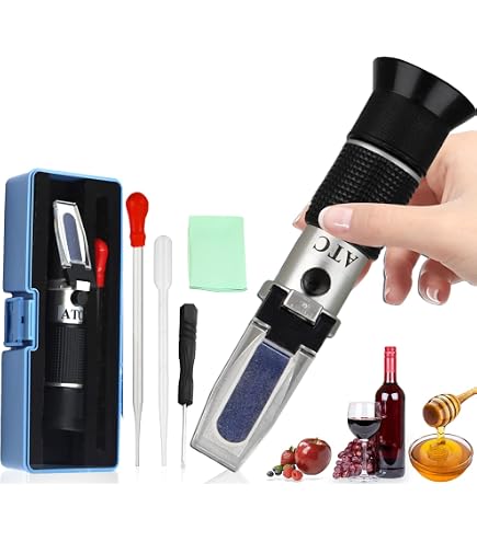 XinJiaYi Refraktometer Wein, Brix Refraktometer Doppelskala Brix 0-40