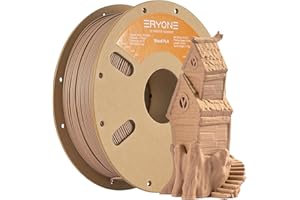 ERYONE Filament PLA Wood 1.75mm +/-0.03mm Wood Fiber for 3D Printer Filament and 3D Pens 1kg (2.2lbs) Spool, Light Wood