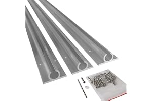 KEDER UK VW Campervan Motorhome Caravan Anodized Aluminium Awning C Rail Channel strip 1.2m 2.4m 3.6m (3 x 1.2m (holes and screws)