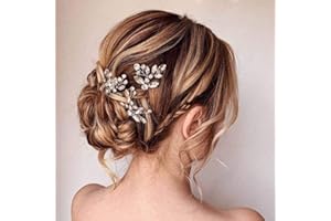Edary mariée mariage cristal épingles à cheveux fleur pièces de cheveux de mariée accessoires de cheveux de mariage pour femmes et filles lot de 3