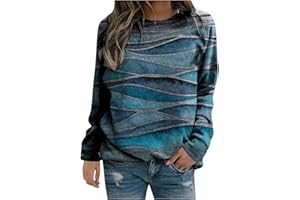 riou Sudaderas Mujer Tallas Grandes Otoño Invierno Navideñas Jersey Elegante 2022 Largas Fitness Original Sexy Cuello Redondo Sweatshirt Suave y Cálida Top Shirt Blusas
