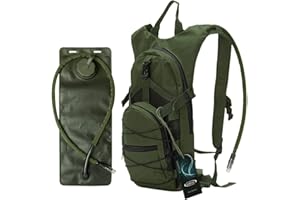 G4Free Mochila Táctica Mochila de Hidratación con Vejiga de Agua de 3L para Senderismo Ciclismo Correr Caminar y Escalar