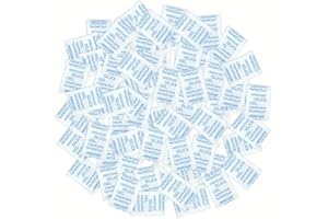 Boolavard Żel krzemionkowy | Torebki z żelem krzemionkowym do pokoju, kuchni, szafy, samochodu, sypialni, obiektywów aparatu, butów (2 g / 50 pakietów)