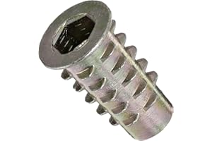 E-Z Lok Threaded Insert, Zinc, Hex-Flanged, M6-1.0 Internal Threads, 20mm Length (Pack of 50)