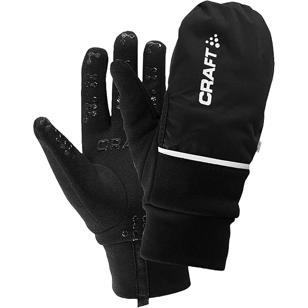 Craft Radhandschuh Lang 2 In 1 Hybrid Weather Gloves, Flumino/Black, S Fashion