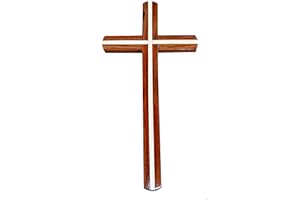 StonKraft Jesus Christ Cross Catholic Wooden Crucifix for Wall, Church Chapel Decoration