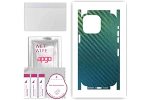 apgo Protecteur Skin, Autocollant, Peau, Film en Vinyle structuré pour ARRIÈRE + CÔTÉS au modèle Apple iPhone 14 Pro Max avec Motif Caméléon en Carbone CAKA1