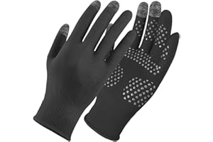 TAKEFUNS Guantes de pantalla táctil transpirables para hombres, Guantes de conducción ligeros de verano, Guantes de protección solar de nailon con protección UV solar, Guantes antideslizantes para adultos, Guantes de ciclismo al aire libre