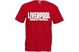 FOOTBALLAPPARELGIFTS Liverpool Home of Football Premium T Shirt Gift Mens