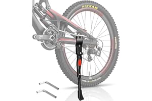 ACOORUITENG Bike Kickstand Height Adjustable Aluminium Alloy Bike Stand Kick Rear Side Bicycle Stand Bike Kick Stand Come with 2 Allen Wrench Suitable for Mountain Bike and Road Bike of 22-27.5 Inches