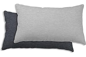 ONE-HOME Winter Bettwäsche Biber Meliert Baumwolle Flanell Kuschelig Flauschig Warm Weich Modern, Größe:2er Pack 40x80 cm, Farbe:grau/anthrazit