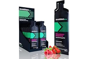 EVOTION PRO HEALTHLINE NUTRITION EVOTION PRO Gel Energetique - Isotonique, Lot de 20 á 60ml, D'hydratation adéquat, Activer votre Esprit et vos Muscles, Gel à Base de Maltodextrine, Vegane, Fraise et Framboise