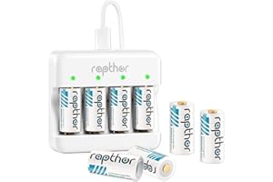 Rapthor 900mAh Akkus Wiederaufladbar 123A 3.7V Wiederaufladbarer Akku kompatibel mit Arlo Wireless Security Camera VMC3030/VMK3200/VMS3330/3430/3530,Smart Sensors Alarm System (900-Set)