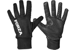 FORZA Winter Thermal Sports Grip+ Gloves – Insulated Fleece Lining, Hex Gel Grip, Water Resistant & Windproof – Sizes 4–11 – Ideal for Football, Rugby, Running & Outdoor Sports