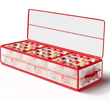 SONGMICS Contenitore Per Palline Di Natale Apertura Laterale Scatola