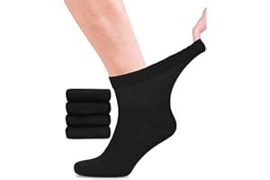 Fiera Besa Diabetiker Socken mit Lycra für Herren: Knöchelhoch; ohne Naht am Ansatz der Zehennägel; 4 Paar