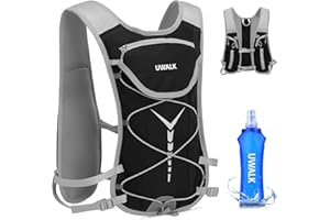UWALK Sac Dos d'Hydratation Gilet Trail Running: Débardeur de Course Multifonctionnel pour Hommes et Femmes - Gilet Running Adapté à la Course - au Vélo - à la Randonnée Plein Air