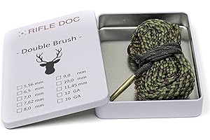 ZEITWISE Schnur mit 2X integrierten Bürsten zum Reinigen von Pistole, Revolver Cal .45 Bore Cleaner Snake