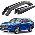 Goodyear Shatterproof in-Channel Window Deflectors for Toyota Highlander 2020-2022, Rain Guards, Window Visors for Cars, Vent Deflector, Car Accessories, 4 pcs - GY003460LP