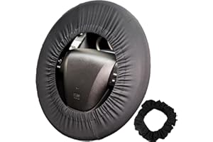 GENERIC 1Pc Black Steering Wheel Cover for Disklok, Soft PVC Material Car Steering Wheel Protector Cover Anti-slip Breathable, Protects From Scratches for Steering Wheel for Car Enthusiasts