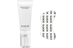 BABOR Instant Fresh & Smooth Eye Serum + Patches | Intensive Feuchtigkeit & Frische für eine glatte Augenpartie | Augenserum und Augenpads (wiederverwendbar) - 15ml Serum & 2 Eye Pads