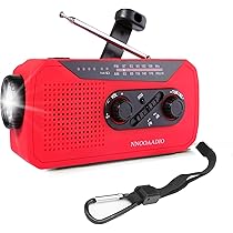 Wind Up Radio, Solar Portable Hand Crank Radio Torch, AM/FM Emergency Radio With LED Torch, 2000mAh Battery Rechargeable Powerbank, SOS Alarm, USB
