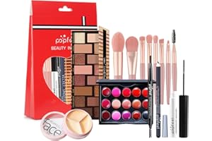 Joyeee Juego de Maquillaje profesional, 14Pcs Paquete de Maquillaje Completo con Sombras de Ojos lápiz Labial Corrector Etc, Kit De Regalo Sorpresa - Ideal para uso Diario y Viajes de Mujeres Niñas#1