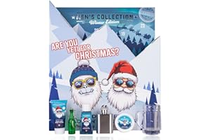 Accentra – Calendario dell’Avvento Uomo Cosmetici con 24 prodotti per la cura – prodotti Beauty per uomini con lozione corpo, dopobarba, sapone, docciaschiuma, prodotti per barba e molto altro.