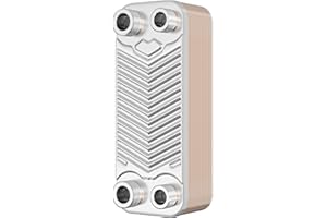 Wiltec Wymiennik płytowy 20 płyt, maks. 44 kW, maks. przepływ 4 m³/h, objętość 0,36 l, ze stali nierdzewnej do przekazywanie ciepła