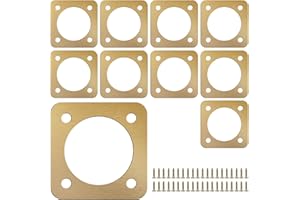 DANDELIONSKY 10Pcs Bird Box Protection Plates with Copper Portal, 1.5Inch Opening Rustproof Metal Bluebird House Predator Guard with Screw, Bird House Hole Protector Bird House Guard for Outdoor