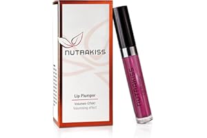 NUTRACOSMETIC Nutrakiss Ciruela - Refuerzo Labial Natural Con Niacina (Vitamina B3) I Lápiz Líquido I Lip Plumper I Gloss Para Labios Llenos I Voluminizador I Made in Germany I 5ml