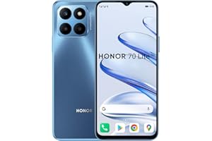 HONOR 70 Lite Smartphone 5G, 4 Go + 128 Go, écran FullView 6,5 Pouces 90 Hz, Triple caméra arrière 50 MP, Batterie Haute capacité 5000 mAh avec Android 12, Double SIM, Bleu océan