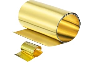 AMJKEJI Lamiera di Ottone, Rotolo di Fogli di Ottone, per fai da te, lavorazione dei metalli, messa a terra, riparazioni elettriche, 0,03 x 100 x 1000 mm