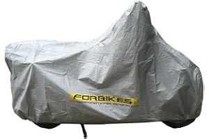 FORBIKES Telo Coprimoto Logo- Interno Rivestito in Cotone (198 cm Lunghezza, 98 cm Altezza), Grigio, Tg.S