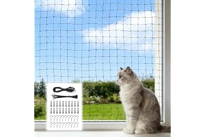 Kattnät för balkong, 3 x 6 m nylon balkongnät för katter kattskyddsnät