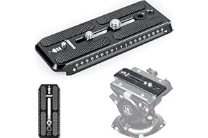 Universal Replacement Quick Release Plate 120mm Long 50mm Width INNOREL QV120 Mount with 1/4" and 3/8" Screws for Manfrotto 501PL Series Video Fluid Head,Innorel f60,DSLR Cameras,Camcorders
