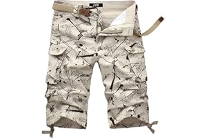 DeaAmyGline Kurze Hosen Herren Cargo Shorts Camouflage mit Multi-Taschen Sommer Mode Cargohose Sportshorts Männer Sporthose Freizeitshorts Arbeitsshorts Chino Hose Laufshorts Wandershorts