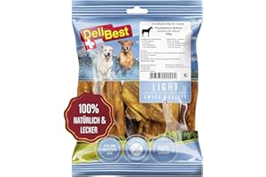 DeliBest Light Pferdesehnen I Dental Sticks I Hundesnacks getreidefrei I natürlicher Hunde Zahnsteinentferner I Kauartikel aus Pferdefleisch für Hunde I Hundezahnpflege Snack 200g
