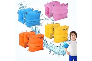 EIVONDA Braccioli Bambini 3-6 Anni Gonfiabili Bracciali per Bambini Braccioli da Nuoto Ali D'acqua per L'allenamento di Nuoto PVC Galleggianti per Piscina