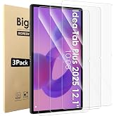 Bigqin 3 Pieces Screen Protector Compatible with Lenovo Idea Tab Plus 2025 12.1 Inch, 2.5D Bubble Free/HD/Anti-fingerprint Te
