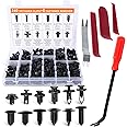 240PCS Bumper Retainer Clips Car Plastic Rivets Fasteners Push Retainer Kit Most Popular Sizes Auto Push Pin Rivets Set -Door Trim Panel Fender Clips for GM Ford Toyota Honda Chrysler