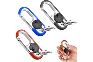 YaLiyA 3PCS Men's Car Key Chain with 2 Key Rings Car Keys Keychain for Men Heavy Duty Keychain with Double Keyrings Metal Car Key Chain Double Ring Design Key Rings for Car Keys for Men